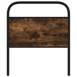 Berkfield Home Headboard Smoked Oak 80 cm Steel & Engineered Wood in Brown - thumbnail 3