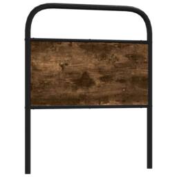 Berkfield Home Headboard Smoked Oak 80 cm Steel & Engineered Wood in Brown - thumbnail 2