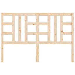 Berkfield Home Bed Headboard 141x4x100 cm Solid Wood Pine in Brown - Size: 141 x 4 x 100 cm - thumbnail 4