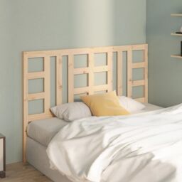 Berkfield Home Bed Headboard 141x4x100 cm Solid Wood Pine in Brown - Size: 141 x 4 x 100 cm - thumbnail 3
