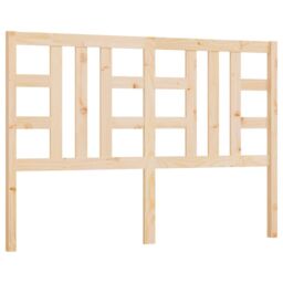 Berkfield Home Bed Headboard 141x4x100 cm Solid Wood Pine in Brown - Size: 141 x 4 x 100 cm - thumbnail 2