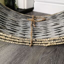 Samuel Alexander 48/70cm KD Willow Christmas Tree Skirt Wicker Rattan- Large Natural in Brown - thumbnail 5
