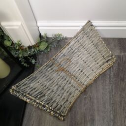 Samuel Alexander 48/70cm KD Willow Christmas Tree Skirt Wicker Rattan- Large Natural in Brown - thumbnail 6