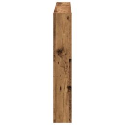 Berkfield Home Headboard Cabinet with LED Old Wood 140x17x102 cm in Brown - Size: 140 x 17 x 102 cm - thumbnail 8
