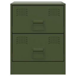 Berkfield Home Bedside Cabinets 2 pcs Green 34.5x39x44 cm Steel - thumbnail 5