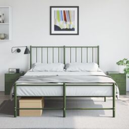 Berkfield Home Bedside Cabinets 2 pcs Green 34.5x39x44 cm Steel - thumbnail 1