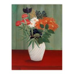 Artery8 Henri Rousseau Framed Wall Art Print Flower Bouquet with China Asters - Size: A4 - thumbnail 3