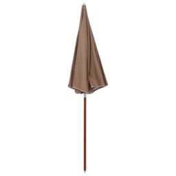 Berkfield Home Parasol with Steel Pole 240 cm Taupe in Beige - thumbnail 2