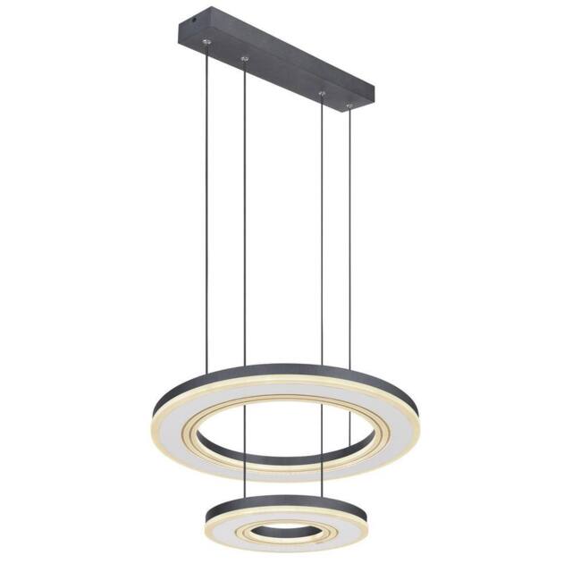 Netlighting Blasius Twin Ring Pendant Black 2x LED Dimmable 2700-6000K Remote - image 1