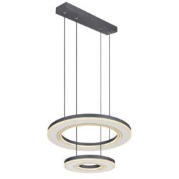 Netlighting Blasius Twin Ring Pendant Black 2x LED Dimmable 2700-6000K Remote - thumbnail 1