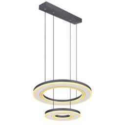Netlighting Blasius Twin Ring Pendant Black 2x LED Dimmable 2700-6000K Remote - thumbnail 5