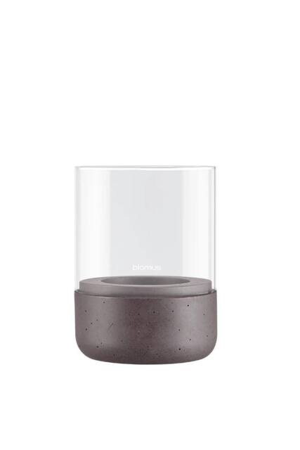 Blomus CALMA Lantern Size S - Cedar Wood in Dark Grey - image 1