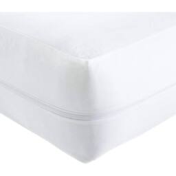 FLAVORA Small Double-Waterproof Mattress Encasement Zipper Cover in White - Size: Cot - thumbnail 1
