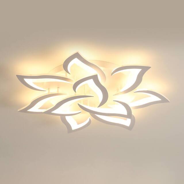 Goeco Ceiling Light LED 60 W with 10 Heads in Flower Style, Modern, 3000 K in White