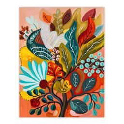 "Artery8 Colourful Floral Botanical Bouquet Painting Wall Art Print - Size: W24"" x H32""" - thumbnail 1