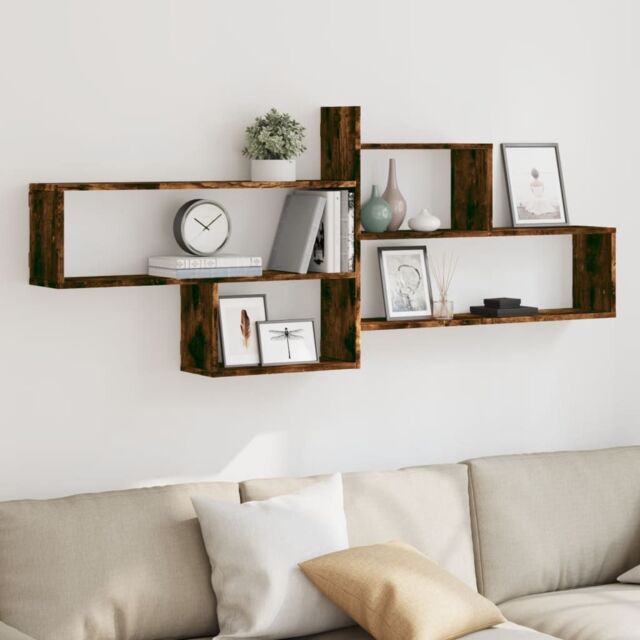 Berkfield Home Wall Shelf Smoked Oak 167.5x18x68 cm Engineered Wood in Brown - image 1