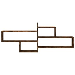 Berkfield Home Wall Shelf Smoked Oak 167.5x18x68 cm Engineered Wood in Brown - thumbnail 4