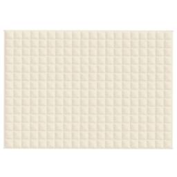 Berkfield Home Weighted Blanket Light Cream 138x200 cm Single 10 kg Fabric - thumbnail 3
