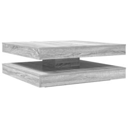 Berkfield Home Coffee Table 360-Degree Rotatable Grey Sonoma 90x90x34.5 cm - thumbnail 2