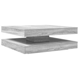 Berkfield Home Coffee Table 360-Degree Rotatable Grey Sonoma 90x90x34.5 cm - thumbnail 6