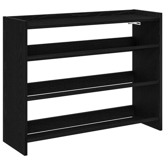 Berkfield Home Shoe Rack Black 80x25x62 cm Engineered Wood - Size: 80 x 25 x 62 cm - image 1
