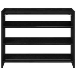 Berkfield Home Shoe Rack Black 80x25x62 cm Engineered Wood - Size: 80 x 25 x 62 cm - thumbnail 4