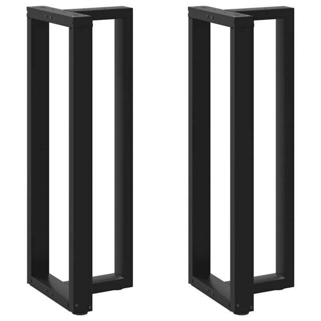 Berkfield Home Bar Table Legs T-Shaped¬†2 pcs Black 50x35x(110-111) cm Steel - image 1