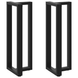 Berkfield Home Bar Table Legs T-Shaped¬†2 pcs Black 50x35x(110-111) cm Steel - thumbnail 1