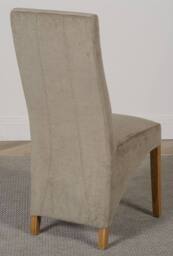 Thats Furniture Oregon Round Oak Dining Table & 4 Lola Fabric Chairs in Grey - thumbnail 7