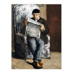 Artery8 Paul Cezanne Framed Wall Art The Artists Father Reading Newspaper - Size: A4 - thumbnail 3