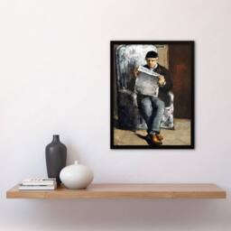 Artery8 Paul Cezanne Framed Wall Art The Artists Father Reading Newspaper - Size: A4 - thumbnail 2