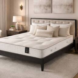 Aspire Signature 5000 Pocket Cashmere Wool Dual Sided Mattress Medium in White - Size: Single - thumbnail 2