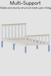HD Designs Milan Single Double King Wooden Bed Frame High Foot Bedroom Furniture - thumbnail 6