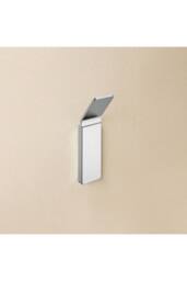 Cosmic Towel hook, Brushed stainless steel, NEA Collection in Metallic Silver - thumbnail 2