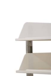 Living and Home 2-Tier Plastic Tabletop File Organiser Storage Rack in White - thumbnail 7