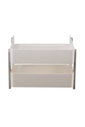 Living and Home 2-Tier Plastic Tabletop File Organiser Storage Rack in White - thumbnail 5