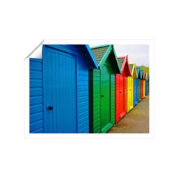 "Warren Reed - Designer Beach Huts, Whitby Unframed Art Print - Size: W24"" x H36""" - thumbnail 2