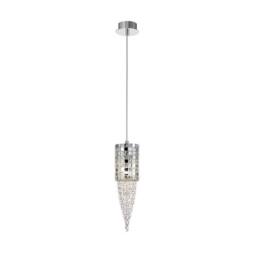 Netlighting Camden Ceiling Pendant 1 Light G9 Polished Chrome Mosaic Glass Crystal in Silver - thumbnail 1