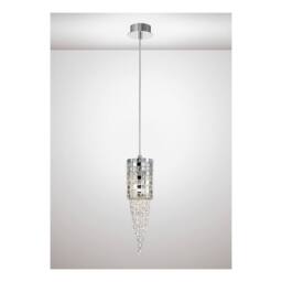 Netlighting Camden Ceiling Pendant 1 Light G9 Polished Chrome Mosaic Glass Crystal in Silver - thumbnail 2