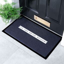 Artsy Mats Did You Bring Snacks Indoor & Outdoor Doormat - 70x40cm in Black - Size: 40 cm x 70 cm