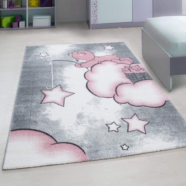 Bravich LTD Baby Bear & Stars Rug - Kids in Pink - Size: 160 cm x 230 cm - image 1