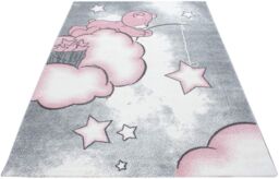 Bravich LTD Baby Bear & Stars Rug - Kids in Pink - Size: 160 cm x 230 cm - thumbnail 2