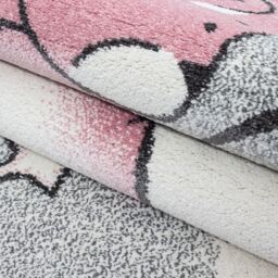 Bravich LTD Baby Bear & Stars Rug - Kids in Pink - Size: 160 cm x 230 cm - thumbnail 5