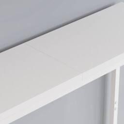 VOGREX White MDF Narrow Console Table White Metal Frame Storage Shelf - thumbnail 5