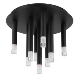 Netlighting Ryan Multi Arm Semi Flush Ceiling Lamp Matt Black 9x G9 - thumbnail 2