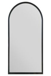 "MirrorOutlet Black Metal Framed Arched Garden Wall Mirror 47"" X 23.5"" (120 X 60CM) - Size: 1 Pack" - thumbnail 4