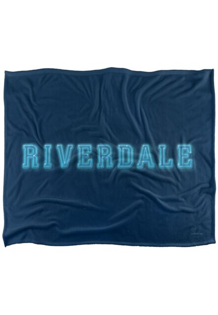 Warner Brothers Riverdale 152x127cm Logo Silky Touch Super Soft Throw Blanket in White - Size: 152x127 cm - image 1