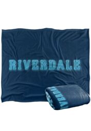 Warner Brothers Riverdale 152x127cm Logo Silky Touch Super Soft Throw Blanket in White - Size: 152x127 cm - thumbnail 2