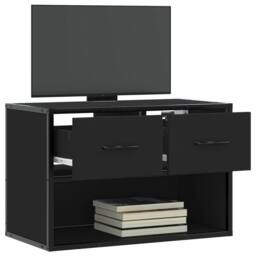 Berkfield Home TV Cabinet Black 60x31x39.5 cm Engineered Wood & Metal