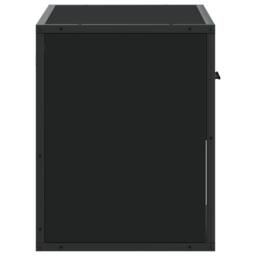 Berkfield Home TV Cabinet Black 60x31x39.5 cm Engineered Wood & Metal - thumbnail 5